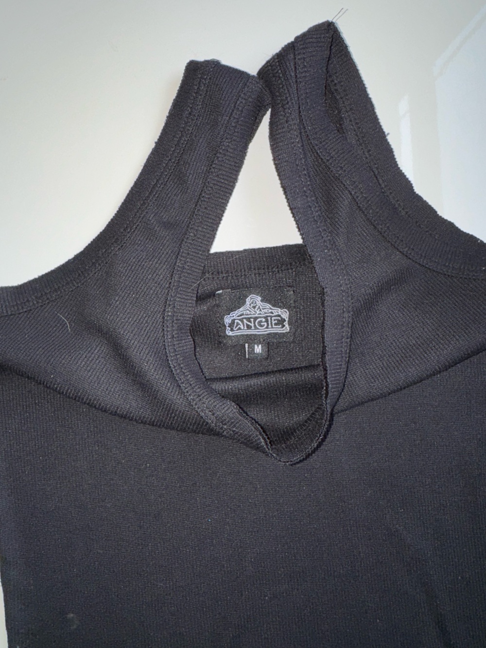 Angie Black Ribbed Tank - Picture 3 of 3